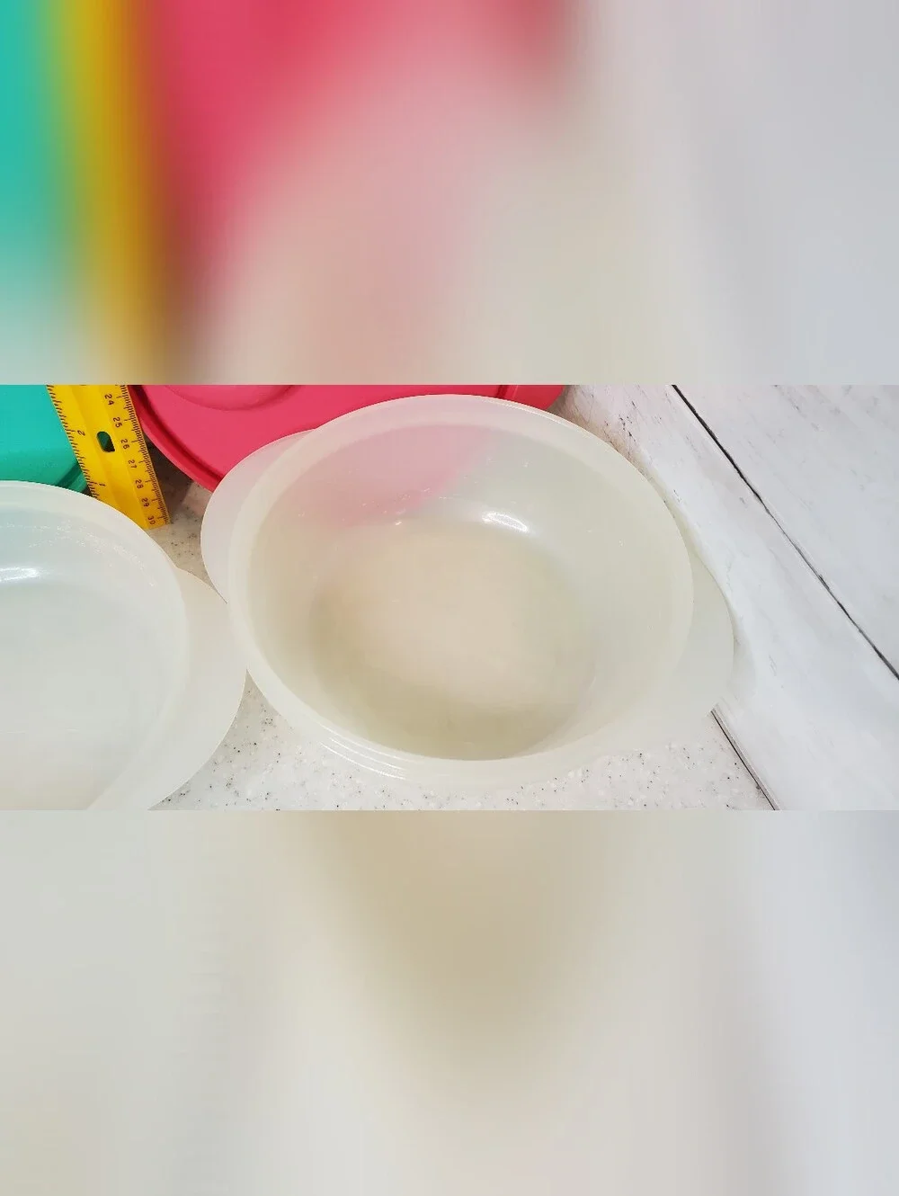Tupperware CrystalWave Microwave Bowls 2.5 Cup & 1.75 Cup Set Vented Lids 3 Pc